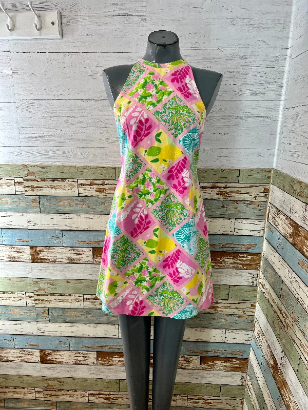 00’s Going 60’s Revival Blue Multicolor Patch Print Summer Dress By Lilly Pulitzer Tunics Luxurious high-end 00’s Going 60’s Revival Blue Multicolor Patch Print Summer Dress By Lilly Pulitzer Tunics Luxurious high-end