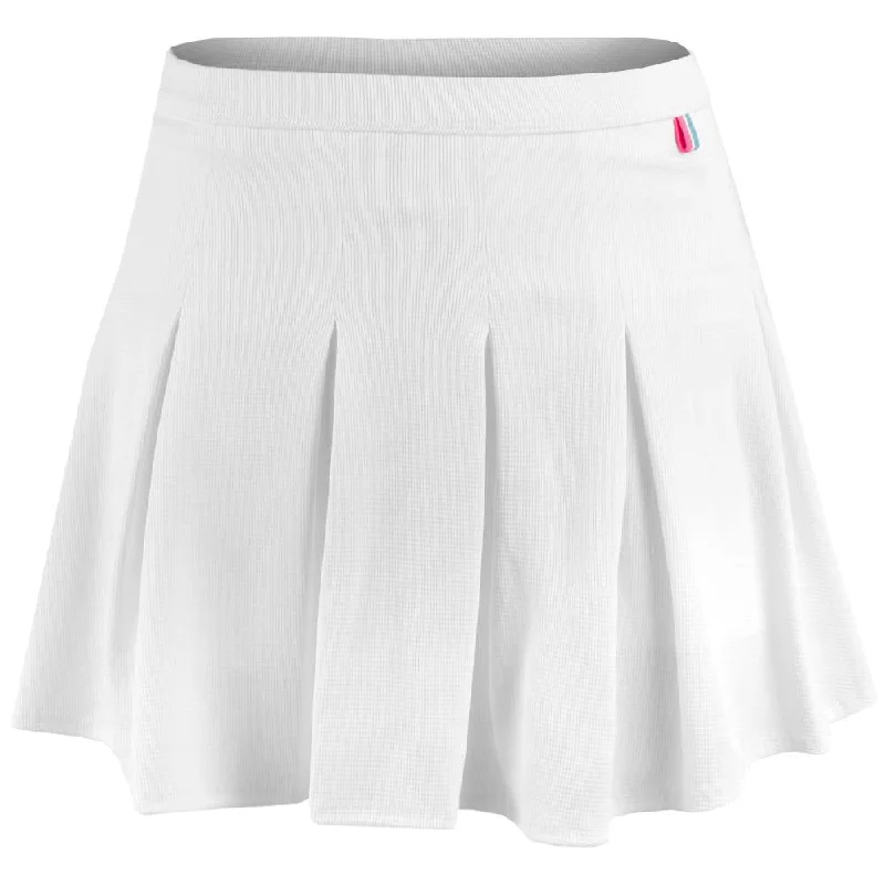 Lucky In Love Women's Winning Streak High Waist Skirt - White satin skirt smooth