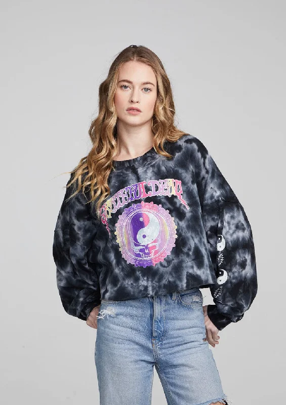 grateful dead yin yang sweatshirt Hoodie Dress Longline Feminine