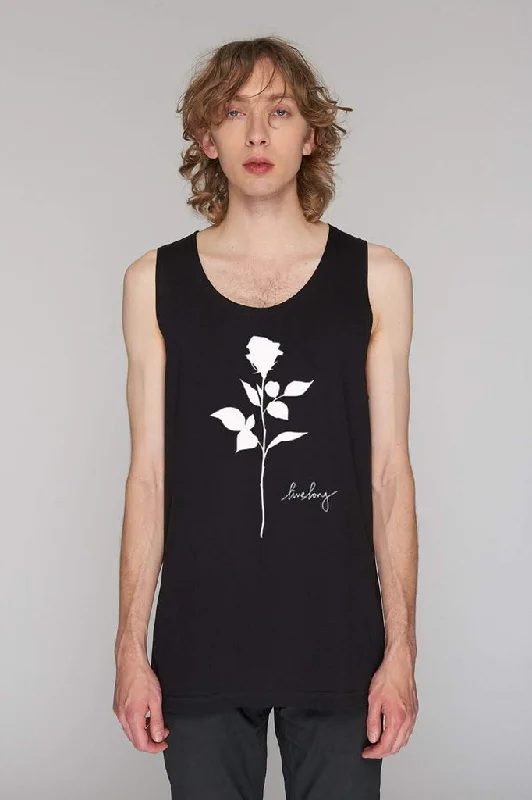 Rose Tank Top - Unisex high neck tank