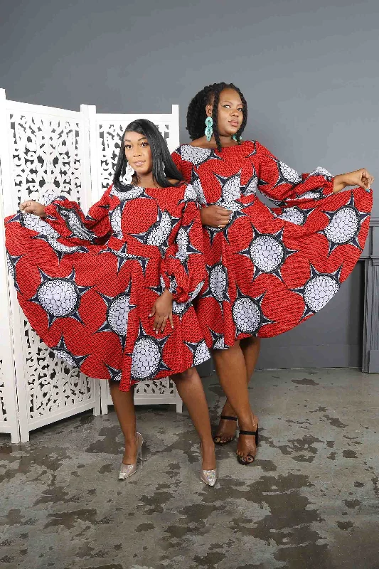 Miya African Print Women's Dress Tunics Designer luxury