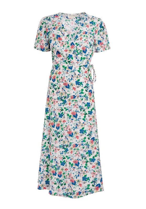 Dress Gloria Dress White-Blue-Floral Tunics Mesh breathable