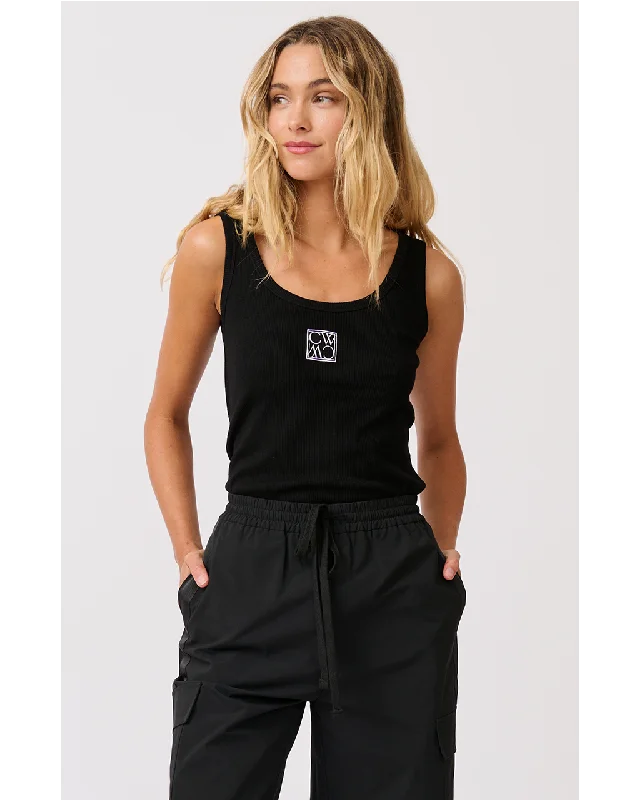 Cartel & Willow Luna Tank - Black print tank top