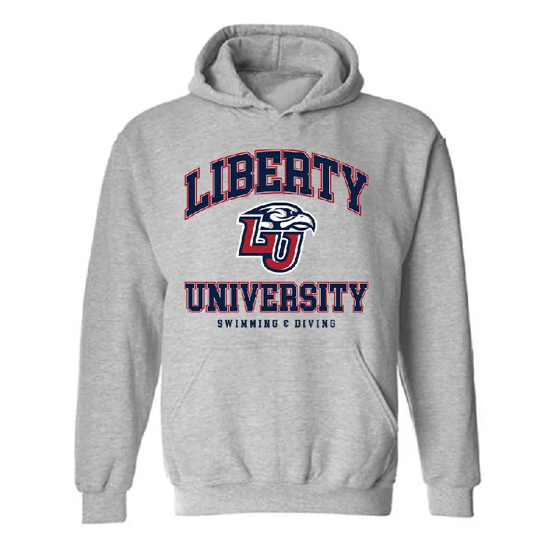 Liberty - NCAA Women's Swimming & Diving : Kate Baker - Generic Shersey Hooded Sweatshirt Hoodie with Lace Feminine Delicate