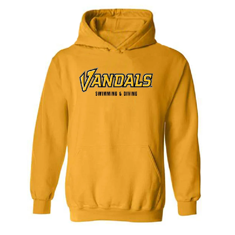 Idaho - NCAA Women's Swimming & Diving : Ginger Kiefer - Hooded Sweatshirt Hoodie with Mesh Breathable Sporty