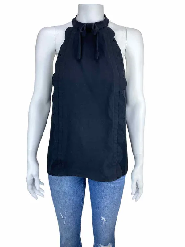 Victoria Beckham for Target, Women's Scallop-Trim Halter Tank, Black, Size M peekaboo tank top Victoria Beckham for Target, Women's Scallop-Trim Halter Tank, Black, Size M peekaboo tank top