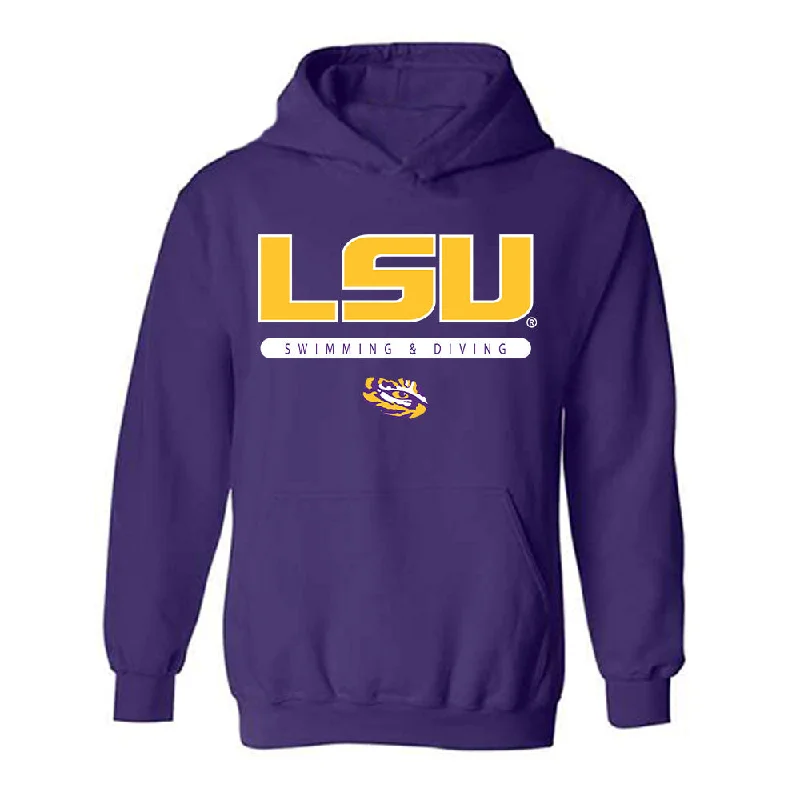 LSU - NCAA Women's Swimming & Diving : Maggie Buckley - Classic Shersey Hooded Sweatshirt Hoodie with Pastel Soft Subtle