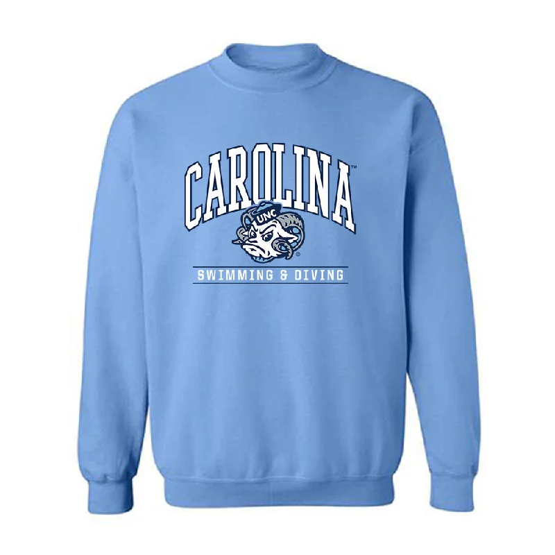 UNC - NCAA Women's Swimming & Diving : Skyler Smith - Classic Shersey Crewneck Sweatshirt Hoodie with Hem Contrast Bold Stylish