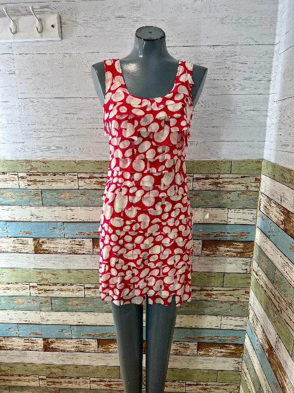 90’s Hot Pink Polka Dot Multi Panel Dress by Vivienne Tam Tunics Evening elegant