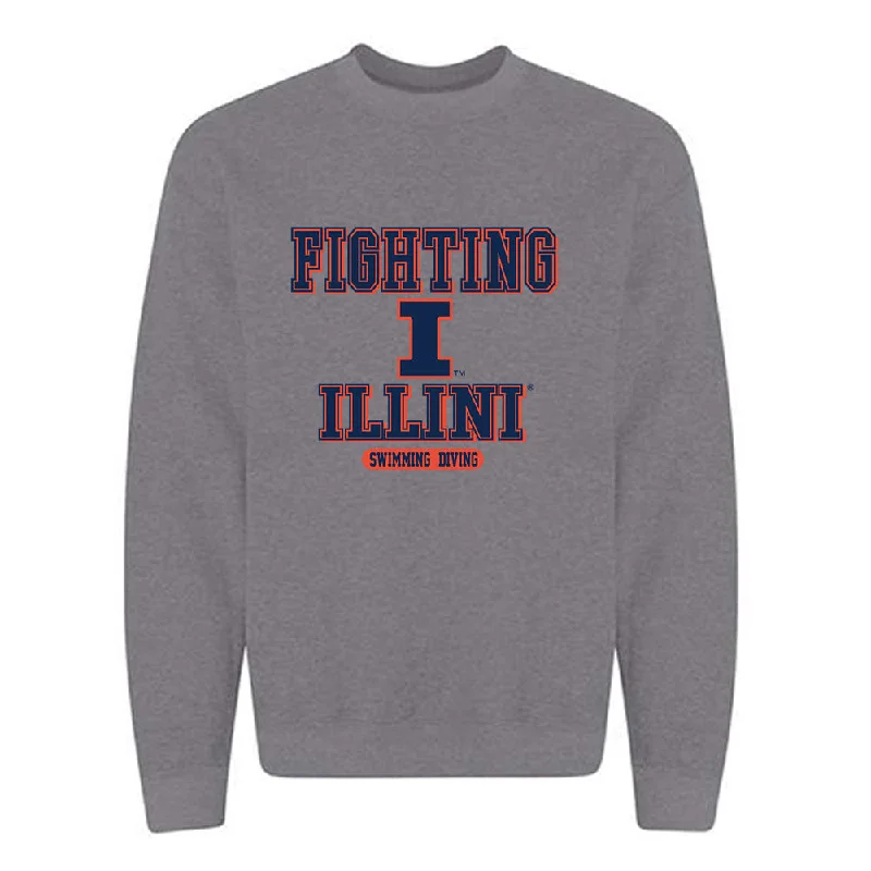 Illinois - NCAA Women's Swimming & Diving : Alexis Wendel - Classic Shersey Crewneck Sweatshirt Hoodie with Drawcord Adjustable Secure