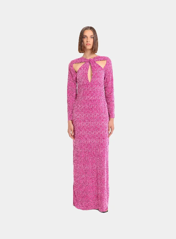 ALEXANDRA PINK TEXTURED DRESS Pencil Office Professional