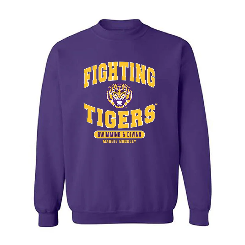 LSU - NCAA Women's Swimming & Diving : Maggie Buckley - Classic Fashion Shersey Crewneck Sweatshirt Hoodie with Camouflage Military Edgy