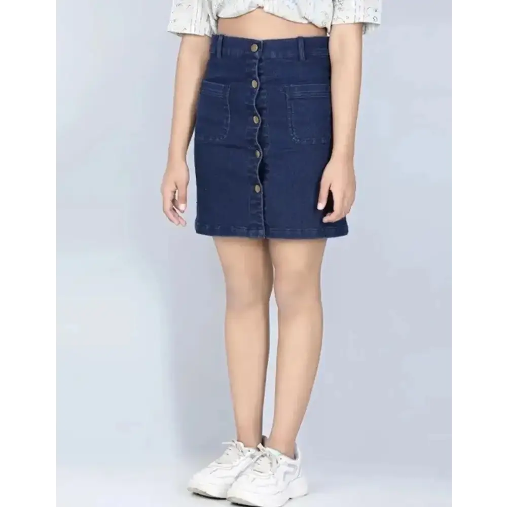 Trendy Latest Women Fancy Blue Denim Modern Skirts/Shorts For Girls leather skirt bold