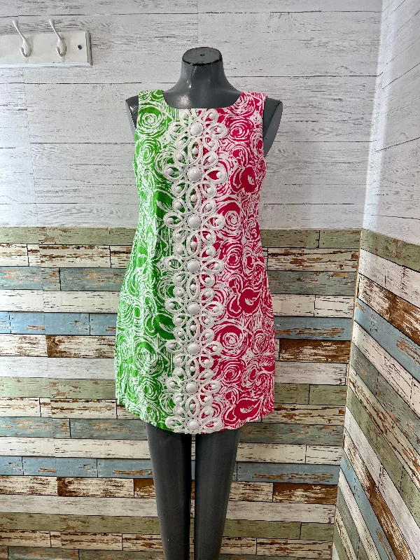 90’s Green & Hot Pink With Embroidery Details Shift Dress By Lilly Pulitzer Tunics Handmade artisanal 90’s Green & Hot Pink With Embroidery Details Shift Dress By Lilly Pulitzer Tunics Handmade artisanal