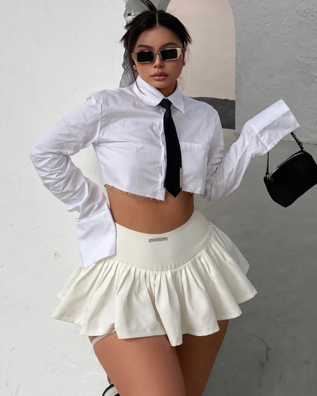 Felicia SYNEZ Pleated Mini Skirt summer skirt style