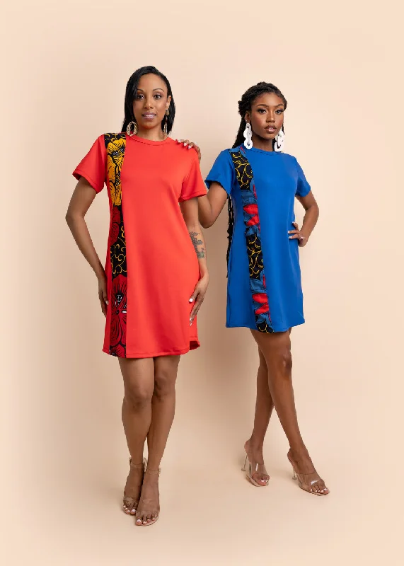 Esia African Print Dress Tunics Party sparkling