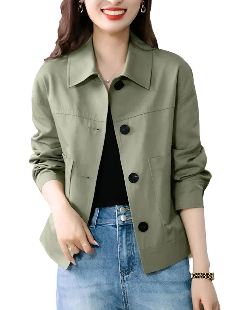 Woman Vintage Coats Female Casual Loose Outwear Long Sleeve Lapel Neck Solid Outwear Autumn Elegant Office Jackets Mesh Jacket Canvas Jacket Denim Jacket Woman Vintage Coats Female Casual Loose Outwear Long Sleeve Lapel Neck Solid Outwear Autumn Elegant Office Jackets Mesh Jacket Canvas Jacket Denim Jacket