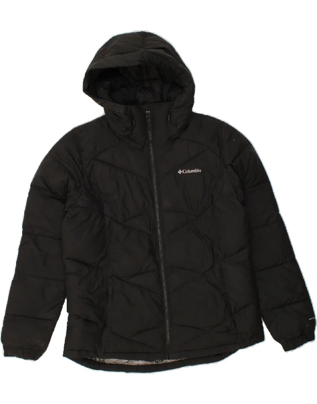 COLUMBIA Womens Omni-Heat Hooded Padded Jacket UK 16 Large Black Polyester Wool Fabric Cashmere Fabric Tweed Fabric COLUMBIA Womens Omni-Heat Hooded Padded Jacket UK 16 Large Black Polyester Wool Fabric Cashmere Fabric Tweed Fabric
