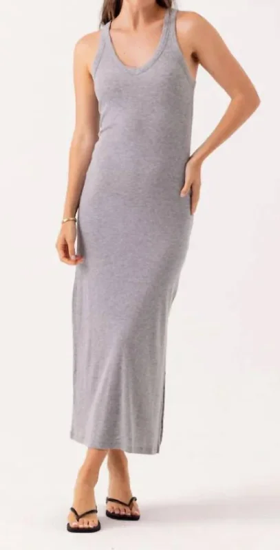 Aymee Dress In Heathered Grey