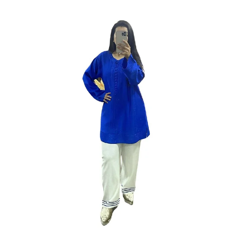 Safae Silk Tunic and Trouser Set Trousers Leisure Comfortable