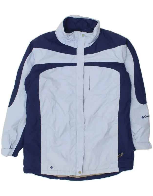 COLUMBIA Womens Windbreaker Jacket UK 40 Large Blue Colourblock Nylon Rayon Fabric Velvet Fabric Corduroy Fabric COLUMBIA Womens Windbreaker Jacket UK 40 Large Blue Colourblock Nylon Rayon Fabric Velvet Fabric Corduroy Fabric