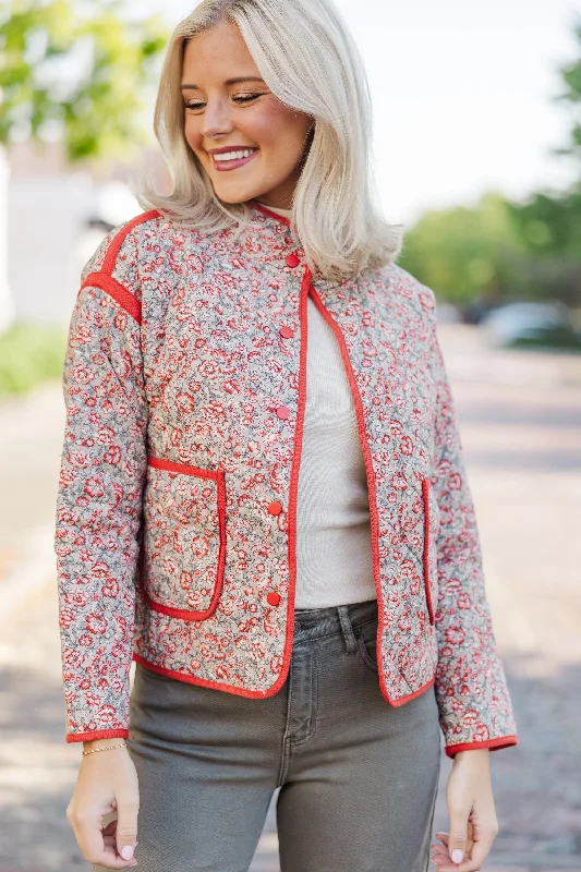 It's All Love Rust Ditsy Floral Jacket Print Jacket Jacquard Jacket Embroidered Jacket It's All Love Rust Ditsy Floral Jacket Print Jacket Jacquard Jacket Embroidered Jacket