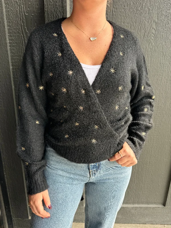 Cross Over Star Sweater Polka Dot Checkered Tartan