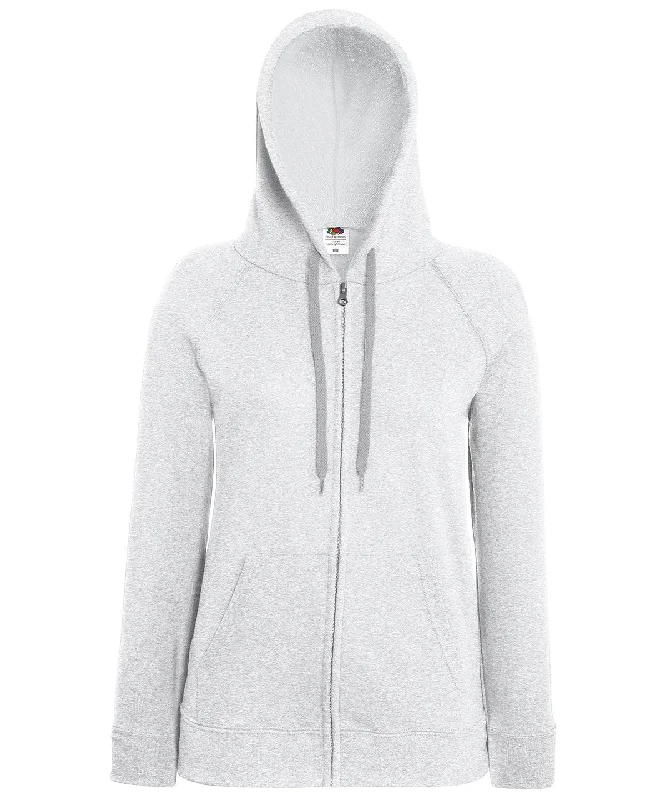 Heather Grey - Women's lightweight hooded sweatshirt jacket Hoodie with Hem Detail Decorative Unique Heather Grey - Women's lightweight hooded sweatshirt jacket Hoodie with Hem Detail Decorative Unique