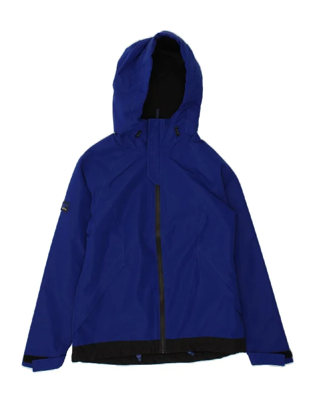 SUPERDRY Womens Windcheater Hooded Windbreaker Jacket UK 10 Small Blue Embroidered Jacket Appliqued Jacket Beaded Jacket SUPERDRY Womens Windcheater Hooded Windbreaker Jacket UK 10 Small Blue Embroidered Jacket Appliqued Jacket Beaded Jacket