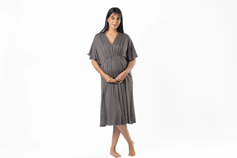 Charcoal Grey Kaftan Dress