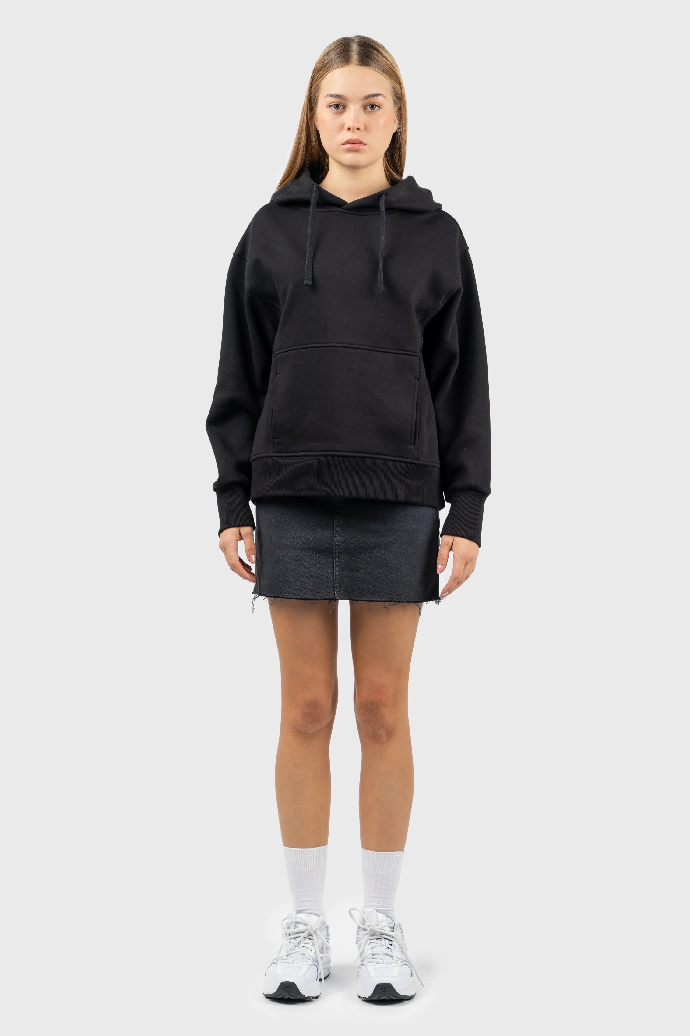 Thumb Hole Minimal Hoodie Hoodie with Toggle Buttons Decorative Unique