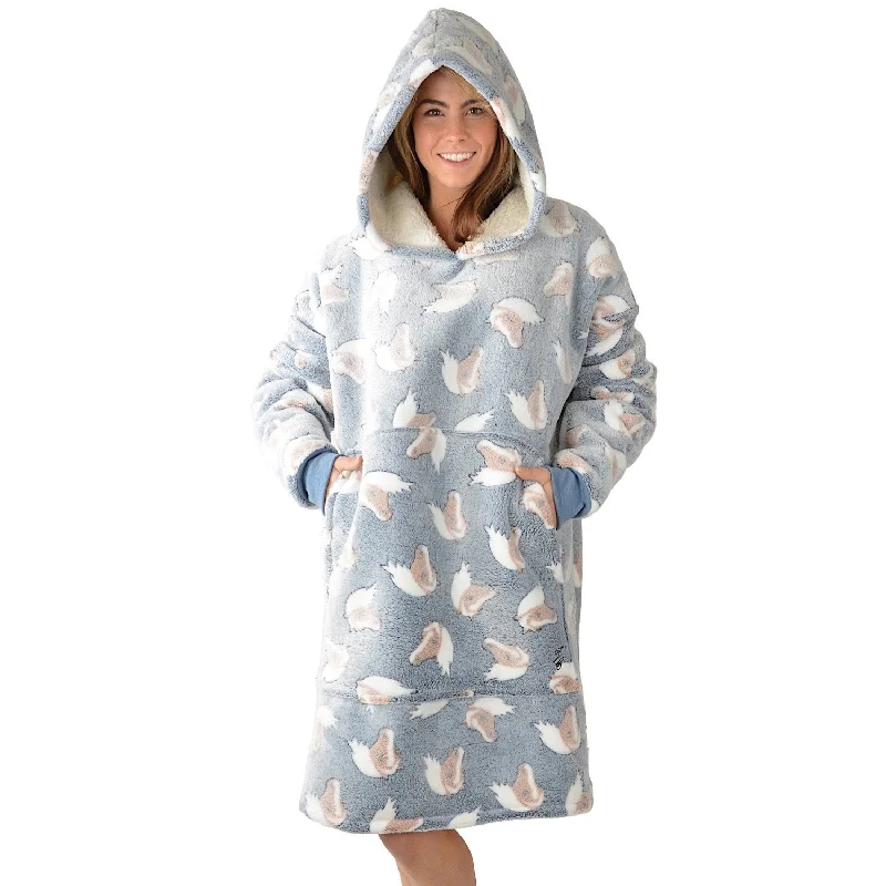 Thomas Cook Adult Snuggle Hoodie - Horse Hoodie with High-Low Hem Asymmetrical Trendy Thomas Cook Adult Snuggle Hoodie - Horse Hoodie with High-Low Hem Asymmetrical Trendy
