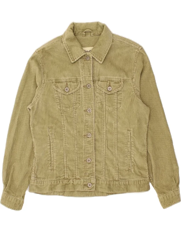 EDDIE BAUER Womens Corduroy Jacket UK 10 Small Green Cotton Notch Collar Jacket Peter Pan Collar Jacket Cowl Neck Jacket EDDIE BAUER Womens Corduroy Jacket UK 10 Small Green Cotton Notch Collar Jacket Peter Pan Collar Jacket Cowl Neck Jacket