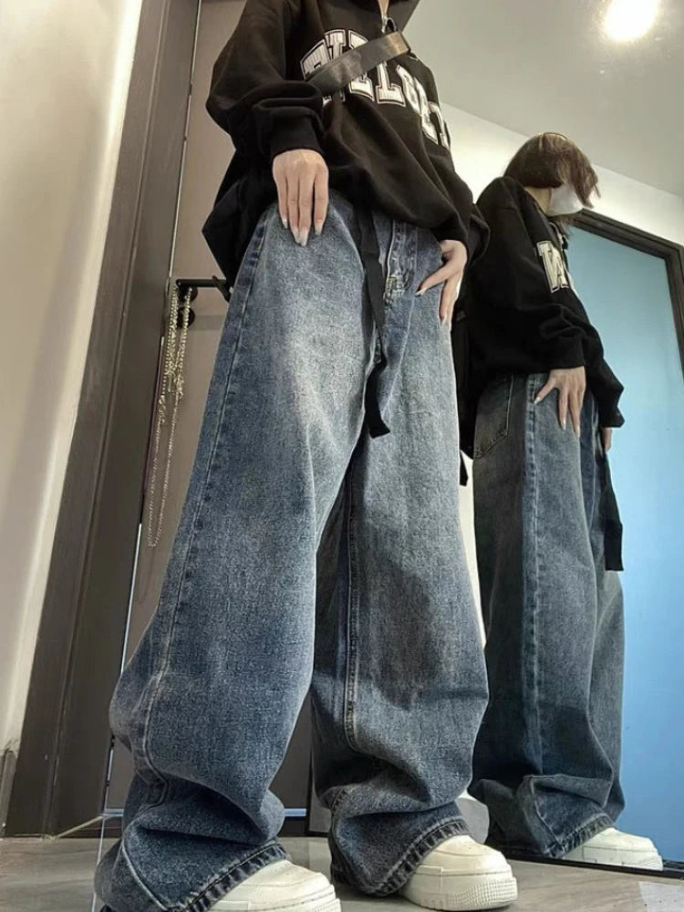 Advbridge Y2k Baggy Jeans Women Vintage High Waist Harajuku Wide Leg Pants Korean Streetwear Straight Casual Oversize Denim Trousers Trousers Capri Summer Advbridge Y2k Baggy Jeans Women Vintage High Waist Harajuku Wide Leg Pants Korean Streetwear Straight Casual Oversize Denim Trousers Trousers Capri Summer