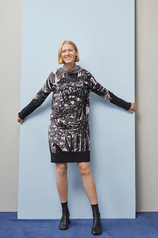 Papu Turtle Neck Dress Autumn Garden