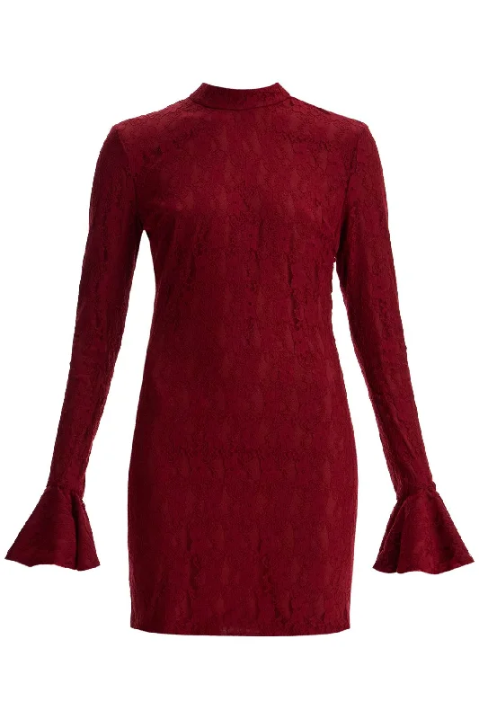 short lace stretch dress 1136482197 RUBY WINE