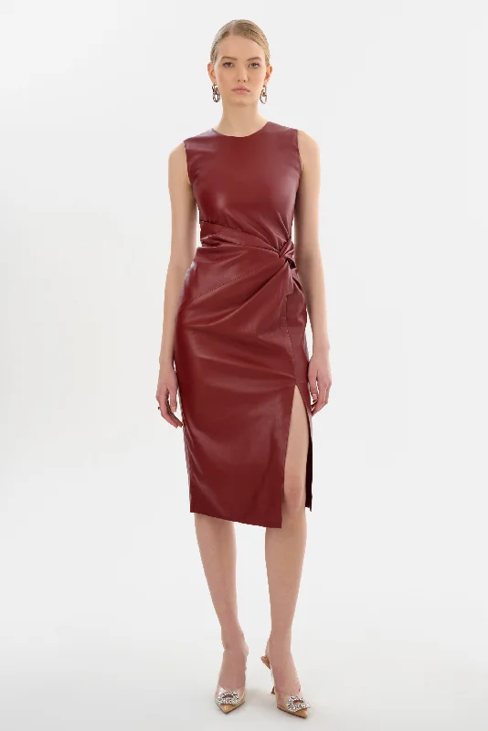 BRETT | Faux Leather Dress