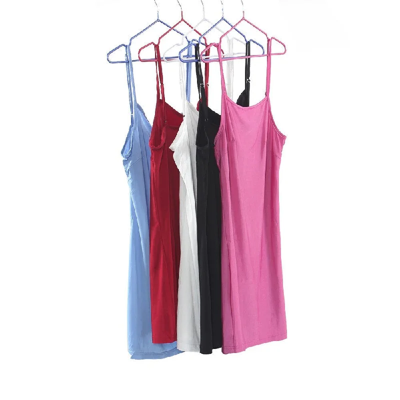Lining dress suspenders elastic base lined Boho people style under dresses beach dress