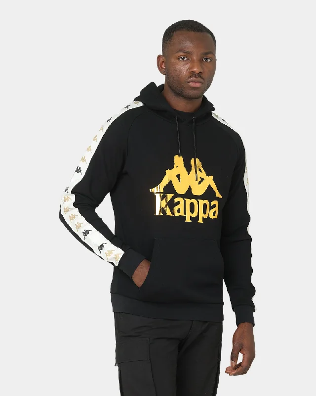 Kappa 222 Banda Hurtadof Hoodie Black/Grey Vapo Hoodie with Drawcord Adjustable Secure Kappa 222 Banda Hurtadof Hoodie Black/Grey Vapo Hoodie with Drawcord Adjustable Secure