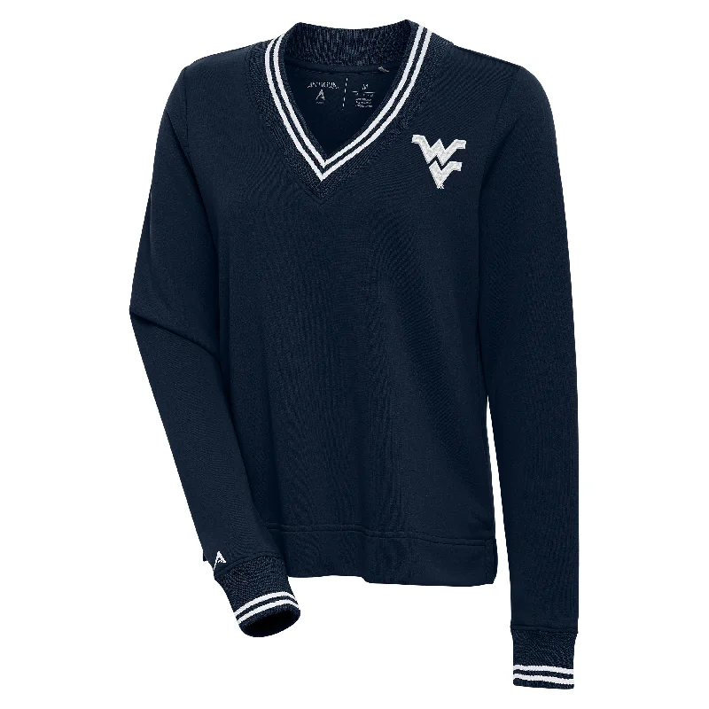 WVU Womens Parker Pullover Box Sleeve Comfort