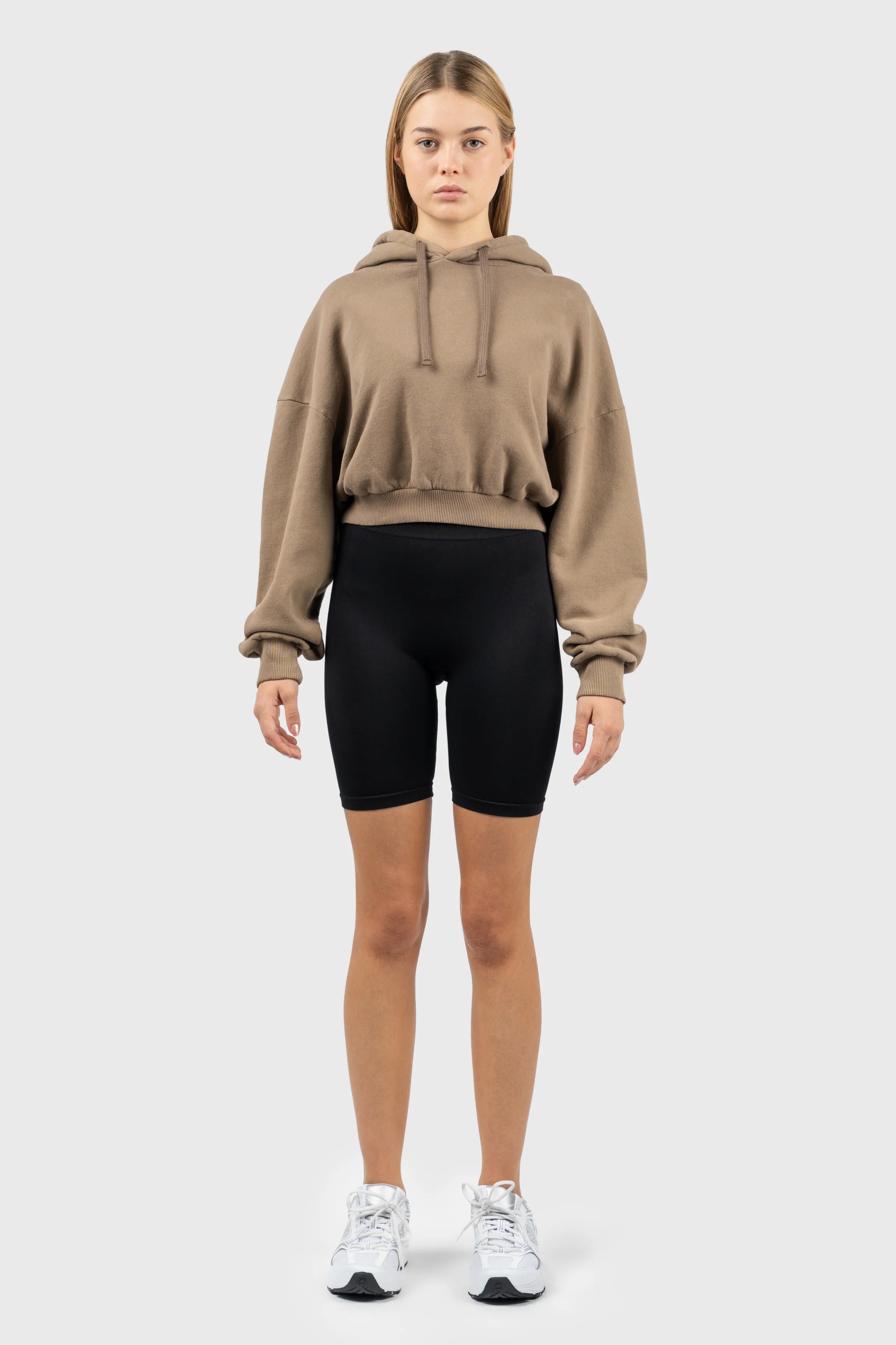 Earth Series Cropped Hoodie Hoodie with Full-Zip Functional Layering