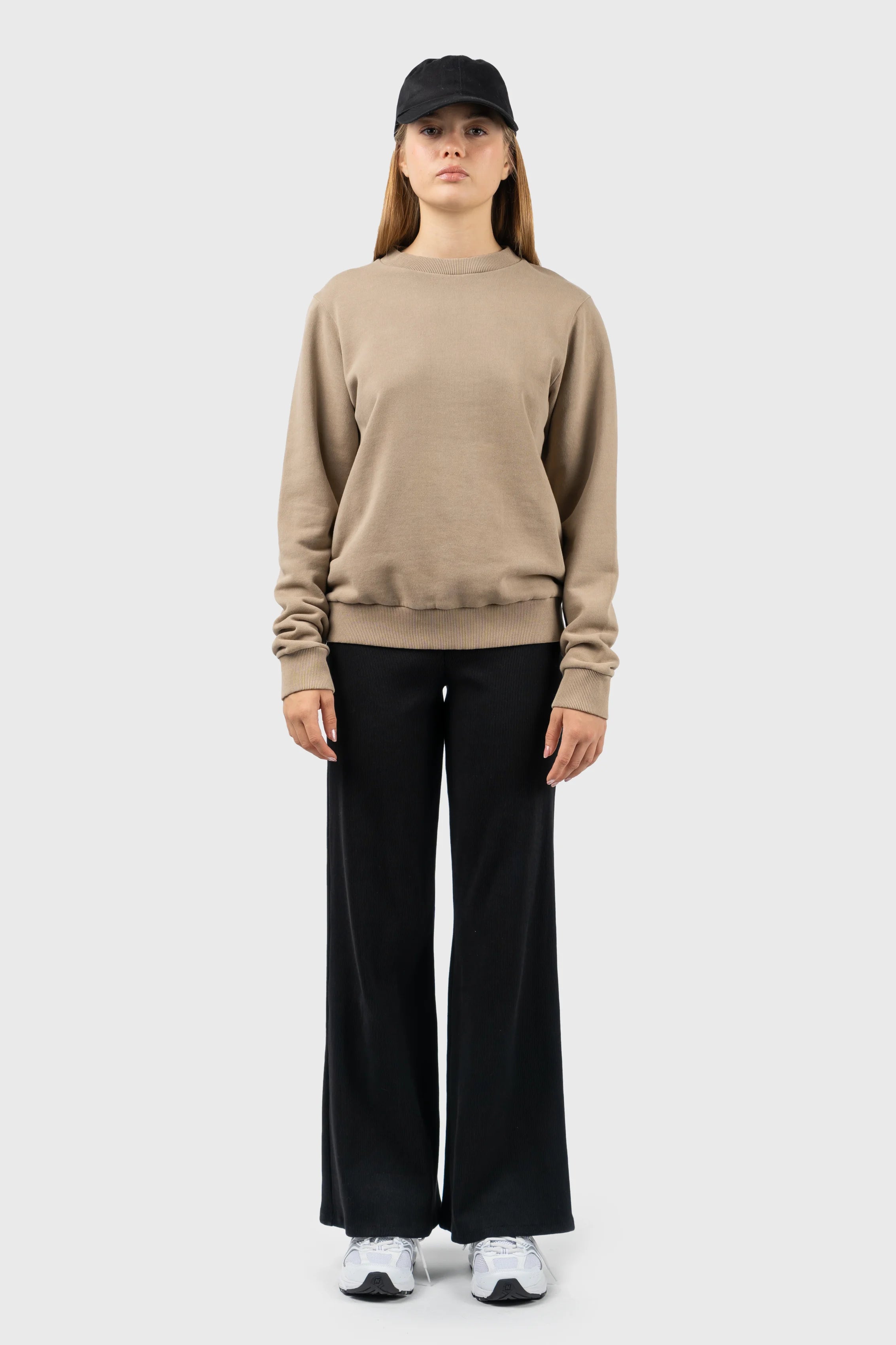 Earth Series Crew Neck Sweatshirt Hoodie with Exposed Zipper Edgy Industrial