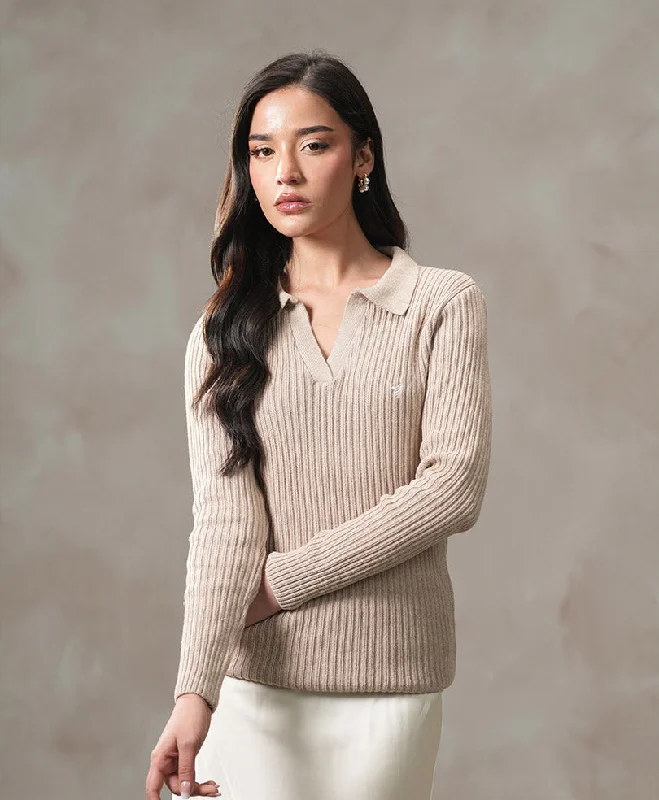 Skin POLO Sweater (Women) Boxy Sweater Fitted Sweater A-Line