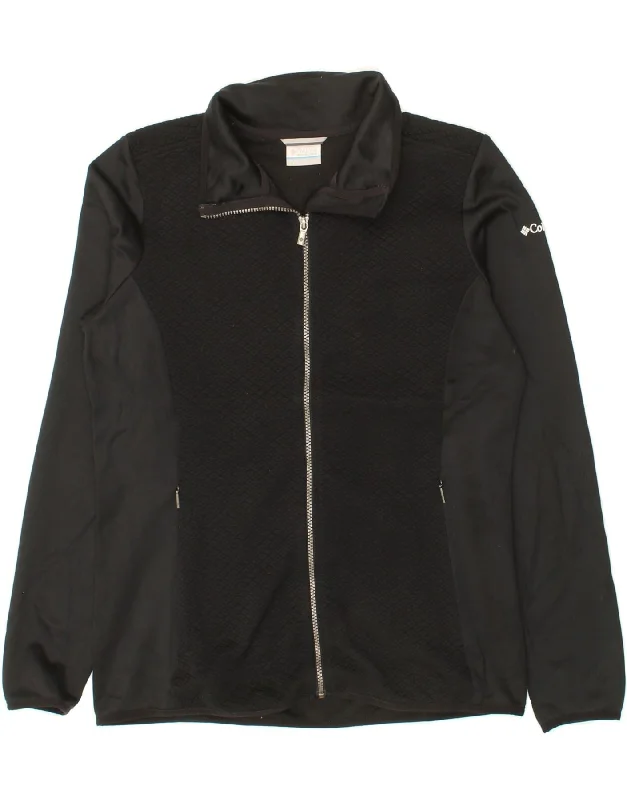 COLUMBIA Womens Tracksuit Top Jacket UK 18 XL Black Colourblock Polyester Cotton Fabric Linen Fabric Terry Fabric COLUMBIA Womens Tracksuit Top Jacket UK 18 XL Black Colourblock Polyester Cotton Fabric Linen Fabric Terry Fabric