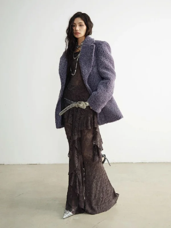 Purple long wool silhouette suit jacket【s0000010926】 Cotton Jacket Linen Jacket Terry Jacket Purple long wool silhouette suit jacket【s0000010926】 Cotton Jacket Linen Jacket Terry Jacket