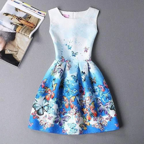 Women Print Floral Vest Dress Sleeveless A Line Party Fashion Dresses Vestido De Festa Women Print Floral Vest Dress Sleeveless A Line Party Fashion Dresses Vestido De Festa