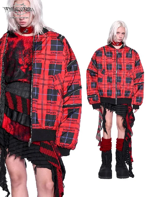 Zipper Structure Patchwork Punk Jacket【s0000011018】 Toggled Jacket Drawstring Jacket Belted Jacket Zipper Structure Patchwork Punk Jacket【s0000011018】 Toggled Jacket Drawstring Jacket Belted Jacket
