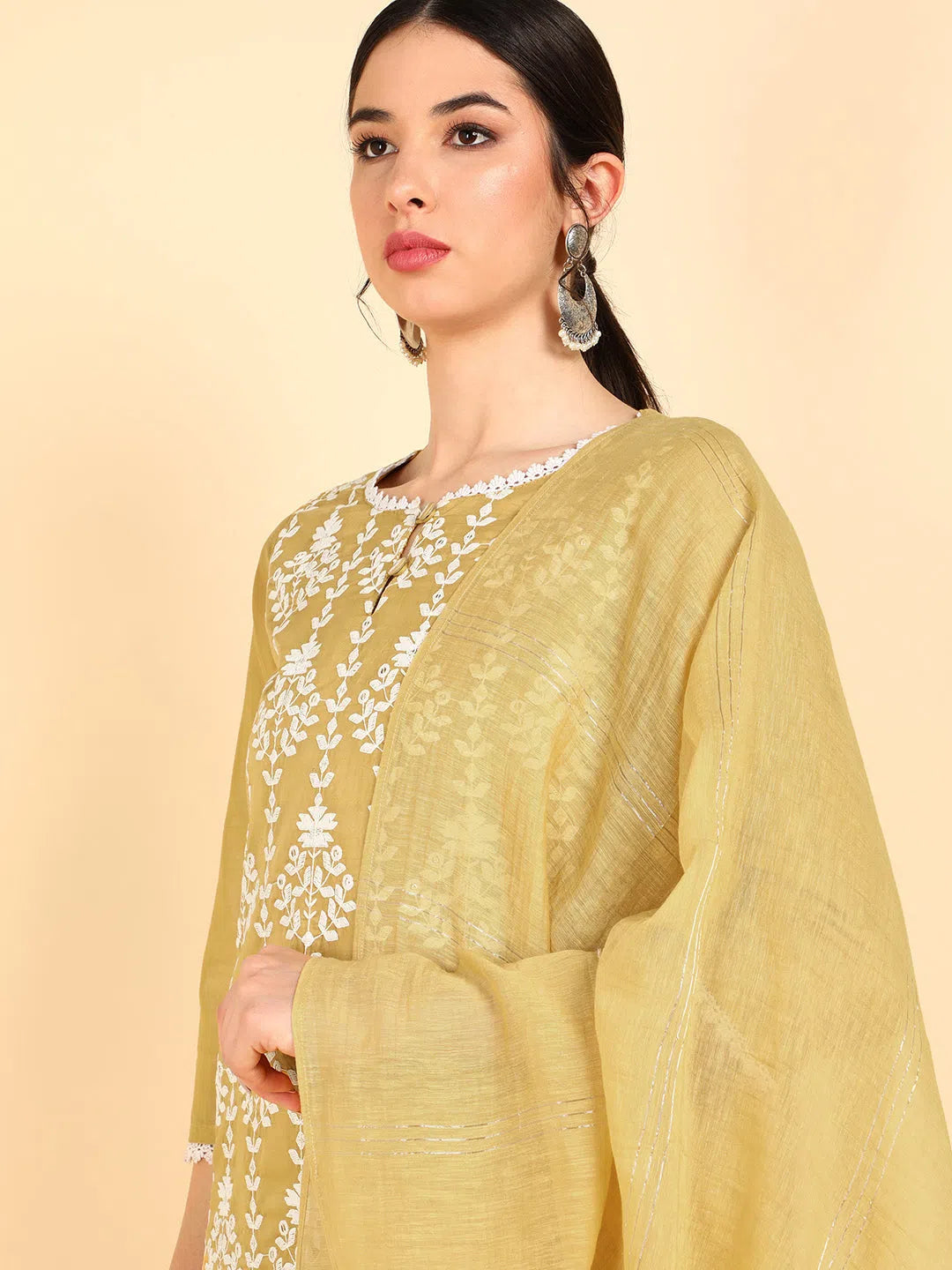 Ahika Poly Silk Embroidered Kurta Trousers With-PKSKD1345A_XS Trousers Corduroy Warm