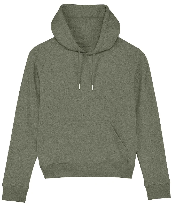 Mid Heather Khaki - Women's Stella Trigger iconic hoodie sweatshirt (STSW148) Hoodie with Hem Raw Edge Edgy Unfinished Mid Heather Khaki - Women's Stella Trigger iconic hoodie sweatshirt (STSW148) Hoodie with Hem Raw Edge Edgy Unfinished