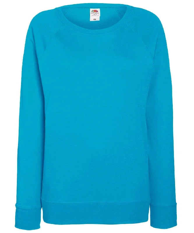 Azure Blue - Women's lightweight raglan sweatshirt Hoodie with Belted Waist Structured Tailored Azure Blue - Women's lightweight raglan sweatshirt Hoodie with Belted Waist Structured Tailored